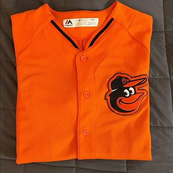 Majestic Other - Majestic Orange Baltimore Orioles Button-Up Jersey